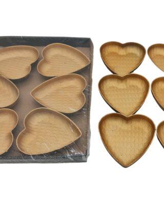 סט *6 לבבות זהב 11*10