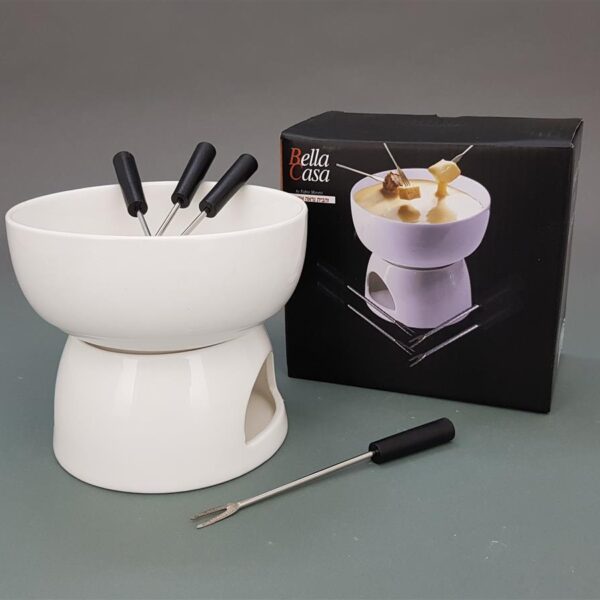 סט פונדו+4מזלגות