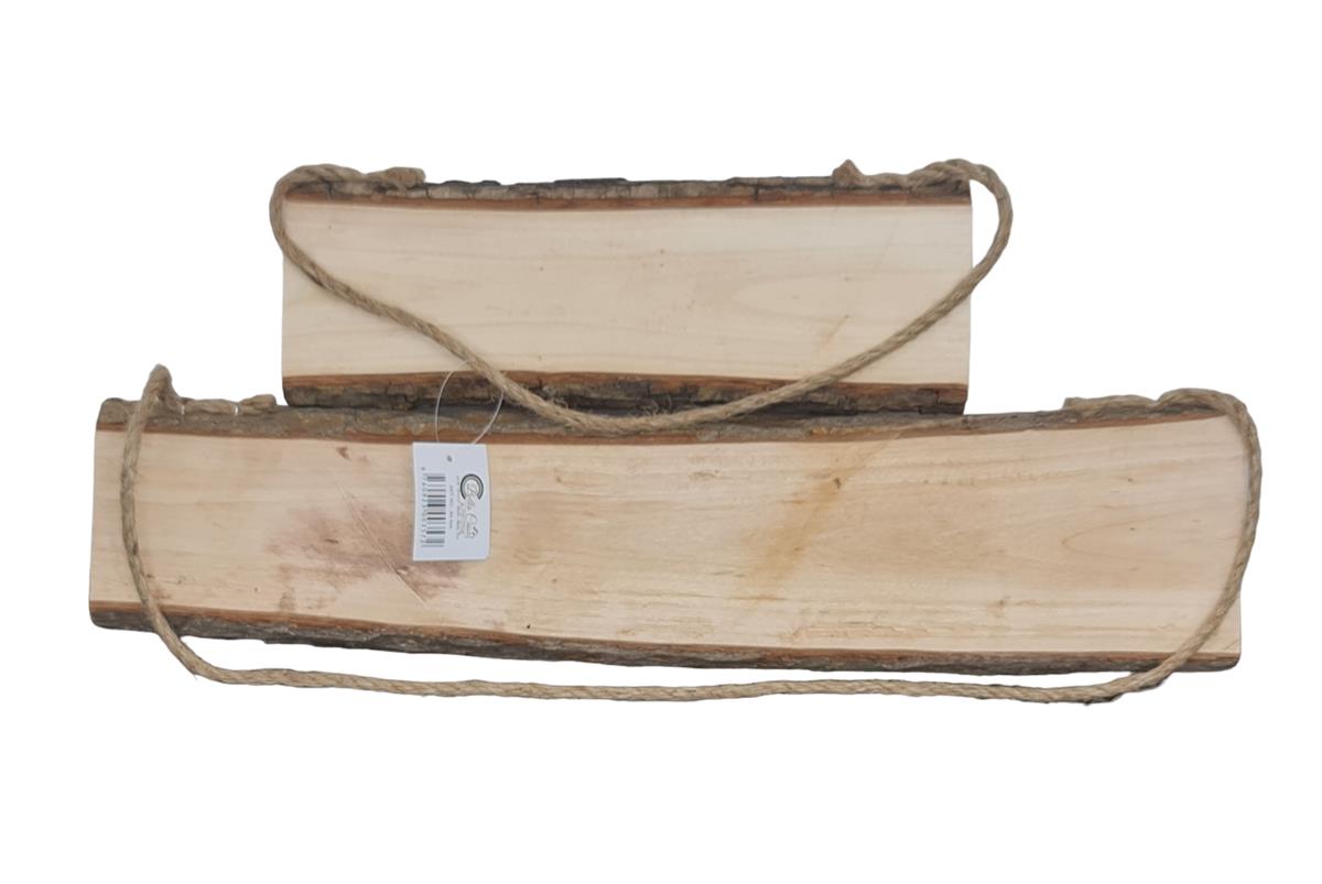 שלט עץ עם חבל 2.5*10*30