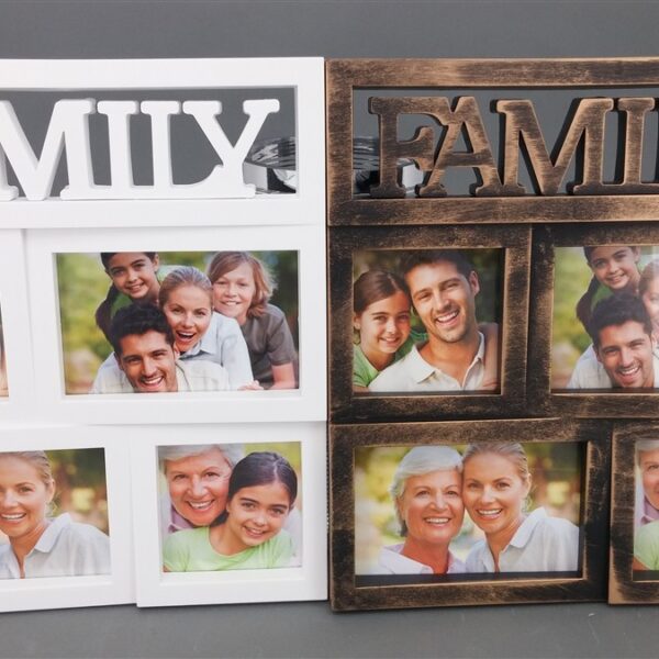 מסגרת ל-4 תמונות FAMILY לבן