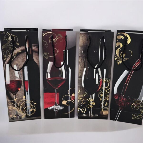 12 שקיות נייר לבקבוק 9*12*35