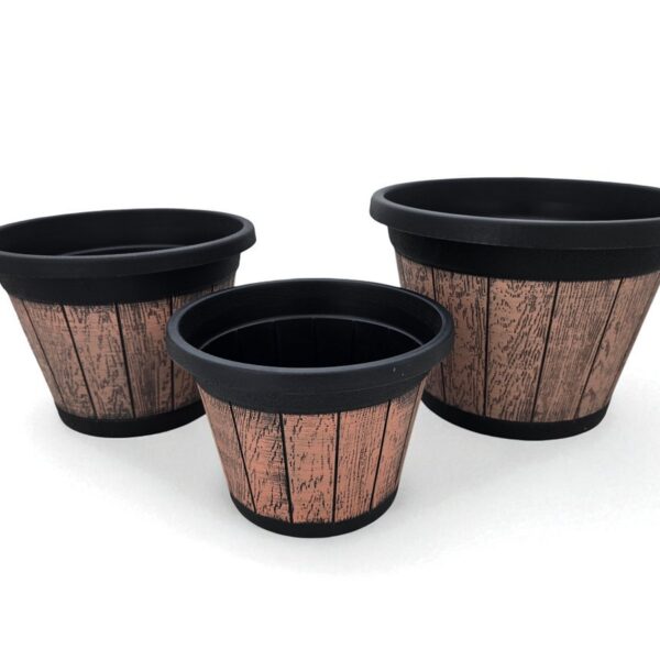 בית עציץ כפרי 23*33 פלסטיק