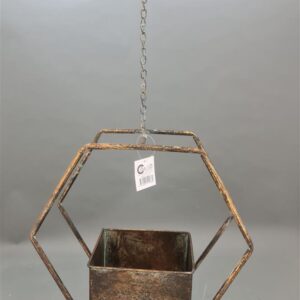 מעמד לעציץ משושה מתכת 33*15*34