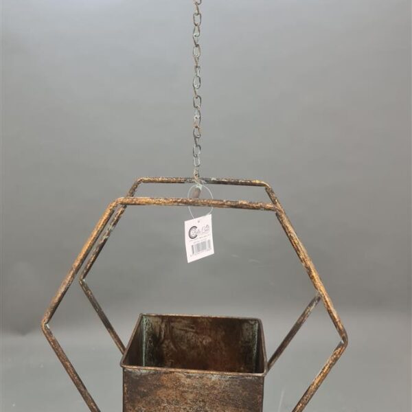 מעמד לעציץ משושה מתכת 33*15*34