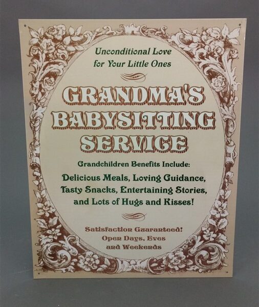 שלט פח GRANDMA'S 30*38