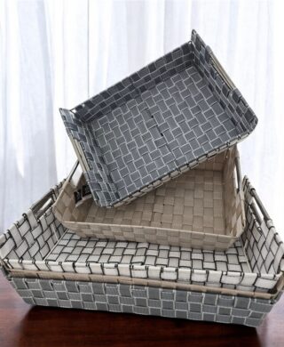 סלסלת רצועות עם ידיות ניקל 12*30*41 כרם