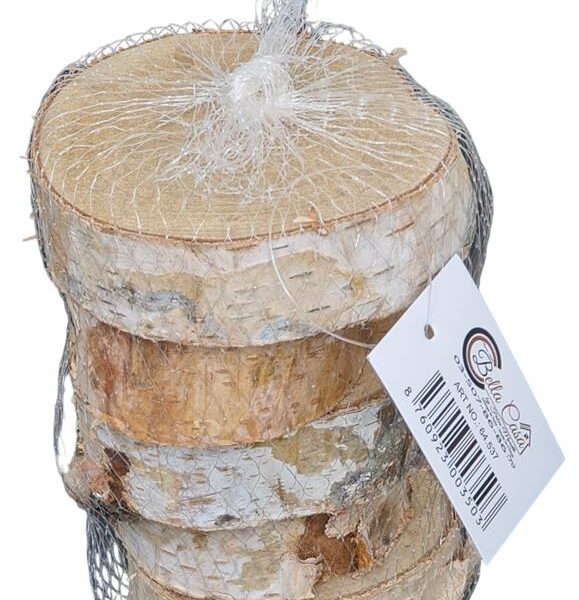 שקית חתיכות עץ עגולות 300 גר.