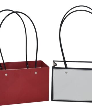 שקית נייר 10.5*13.5*22 מלבן לבן