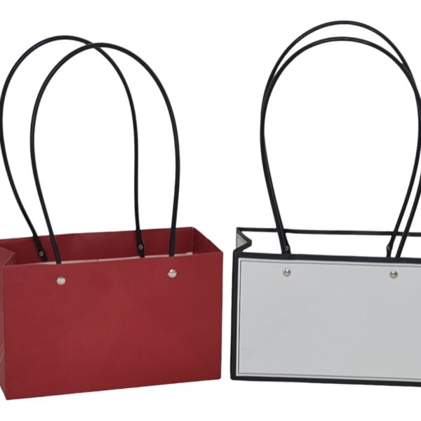 שקית נייר 10.5*13.5*22 מלבן לבן