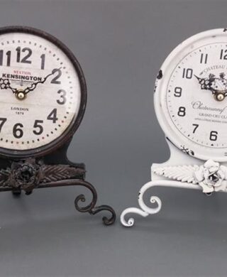 שעון שולחני עם רגליים 4*25*21 לבן שעון שולחני עם רגליים 4*25*21 לבן