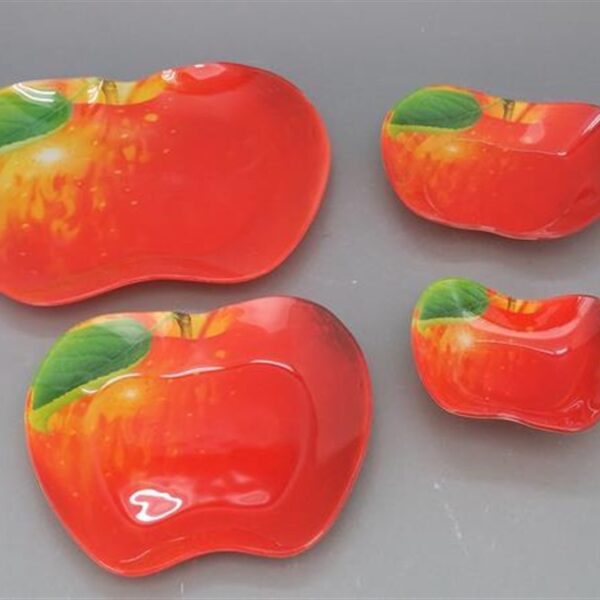 תפוח זכוכית צבעונית 20סמ. שטוח