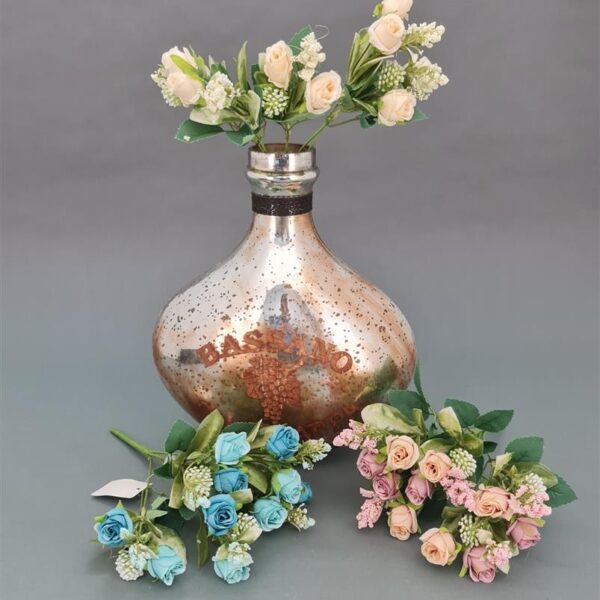 זר פרחים 30סמ. כחול