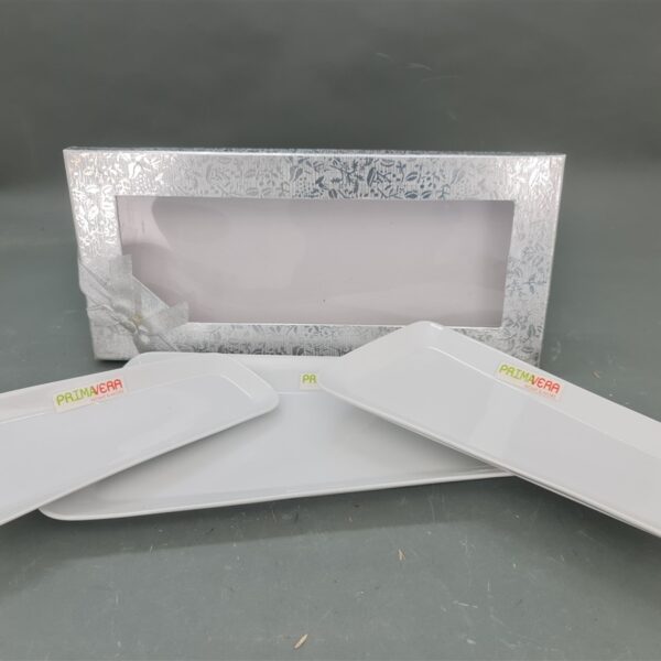 סט *3 מגשים פורצלן