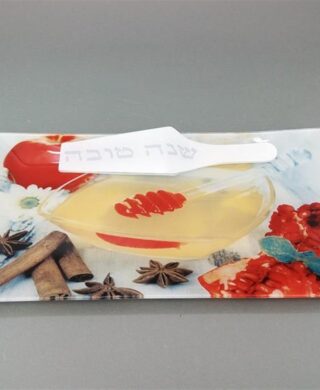 סט *2 אנגליש קייק עם כף 22*40 **כף מודפסת הפוך**