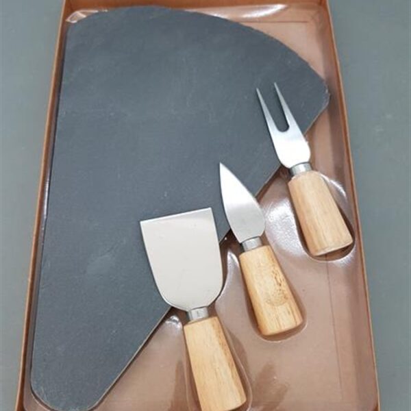SJ3304 מגש אבן עם 3 סכינים
