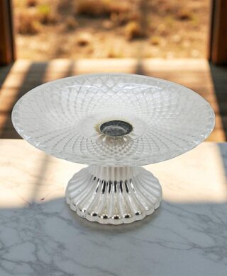 WGPL01 צלחת על רגל כסף 8*15