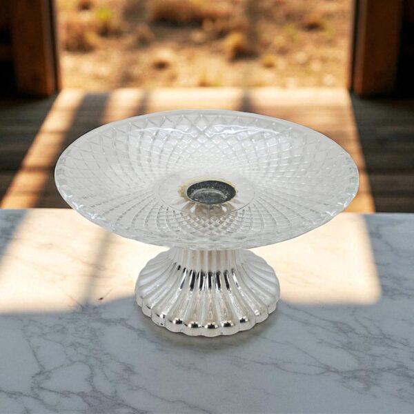 WGPL01 צלחת על רגל כסף 8*15