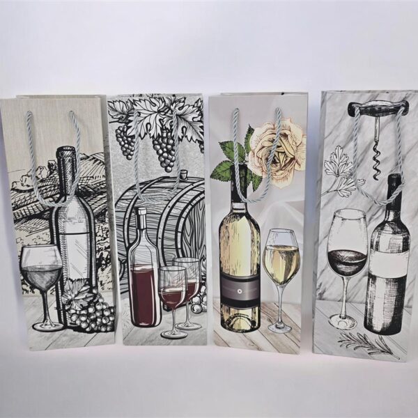 12 שקיות נייר לבקבוק 9*12*35