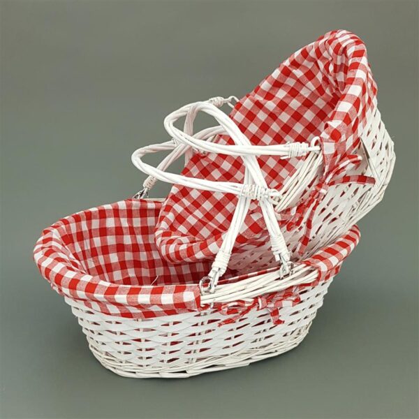 סל פיקניק עם ידיות בד משובץ 15*30*40 סל פיקניק עם ידיות בד משובץ 15*30*40