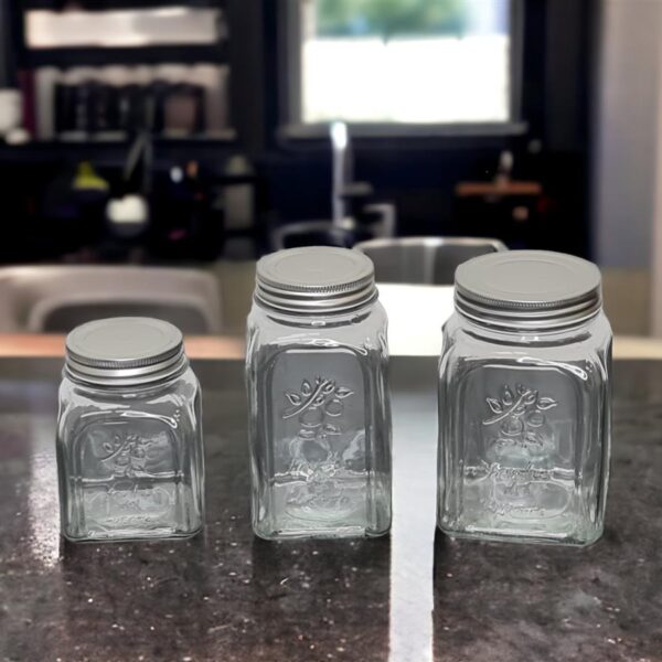 צנצנת מרובעת 1L צנצנת מרובעת 1L