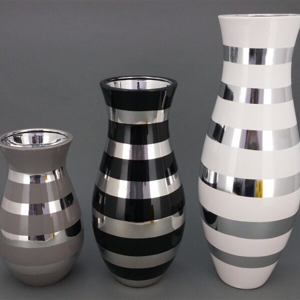 אגרטל פסים כסף 46*17