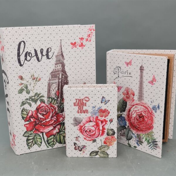 סט *3 קופסאות ספר LOVE 23*7*32