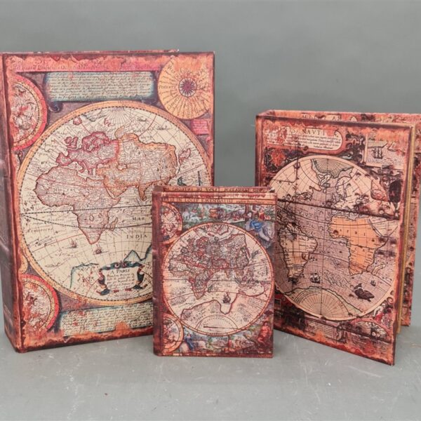 סט *3 קופסאות ספר מפה 32*7*23