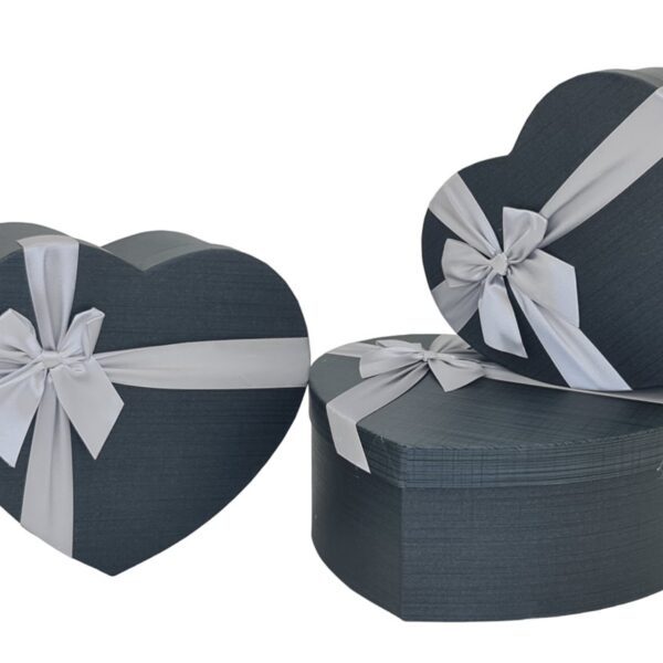 סט *3 קופסאות "לב" עם פפיון 13.5*28*31