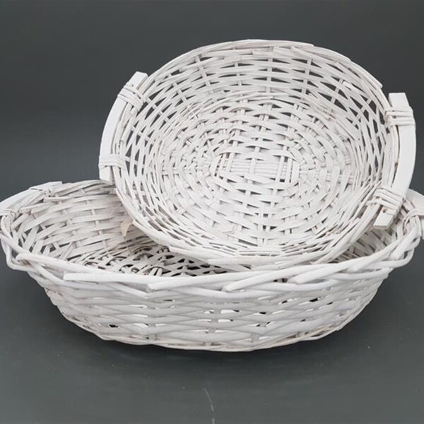 סלסלה אובלית לבנה 9*30*35