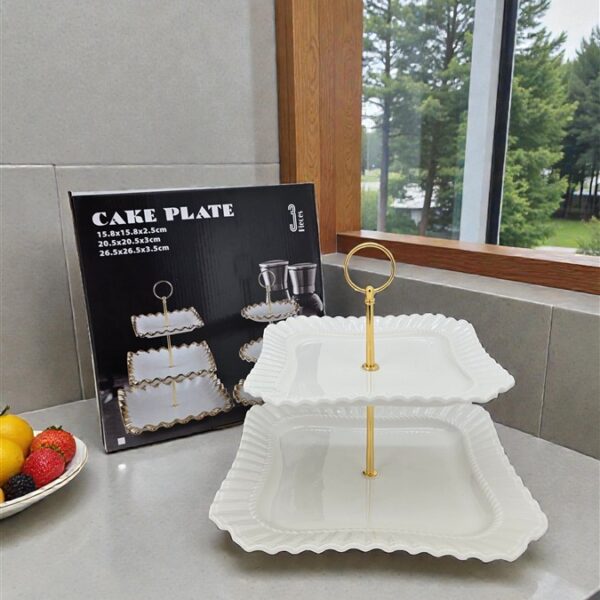 מעמד 2 קומות מרובע פורצלן לבן 24*26 מעמד 2 קומות מרובע פורצלן לבן 24*26