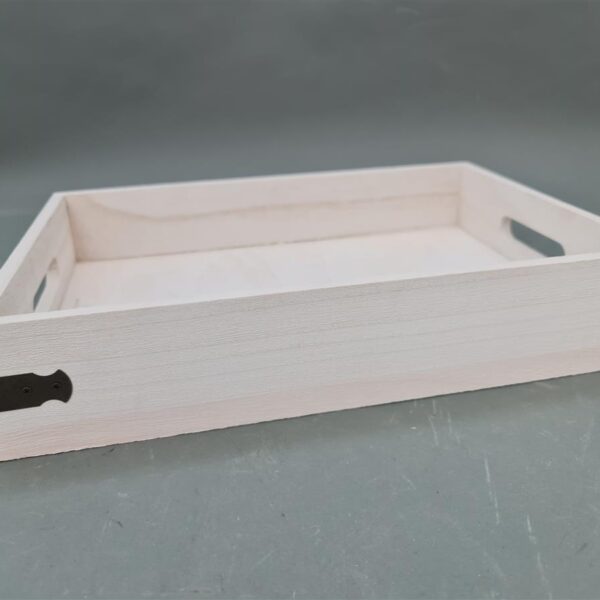 מגש עץ פינות מתכת 7*26*36