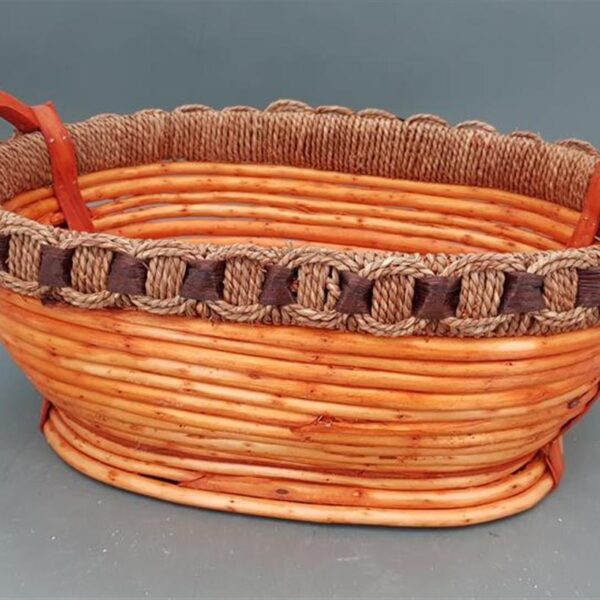 סל אובלי "טבעות" עם ידיות 18*35*45