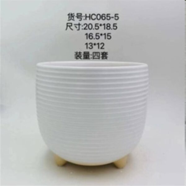 סט *3 בית עציץ קרמיקה 18.5*20.5