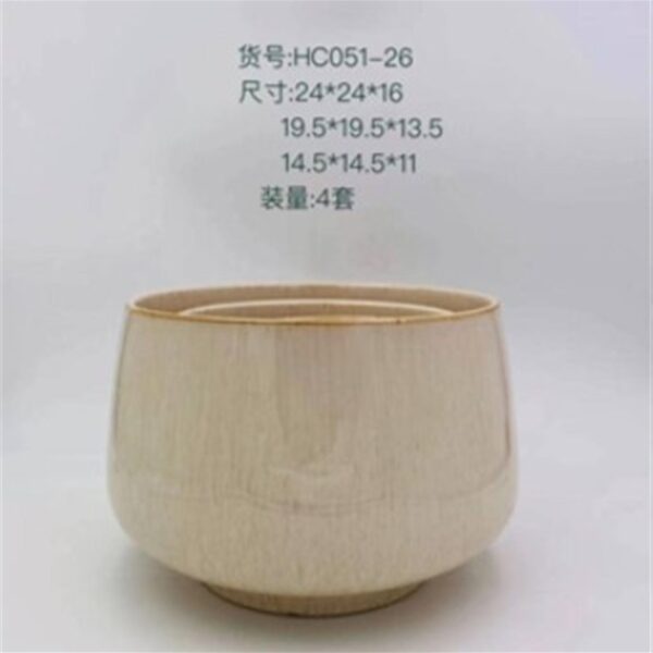 סט *3 בית עציץ קרמיקה 16*24