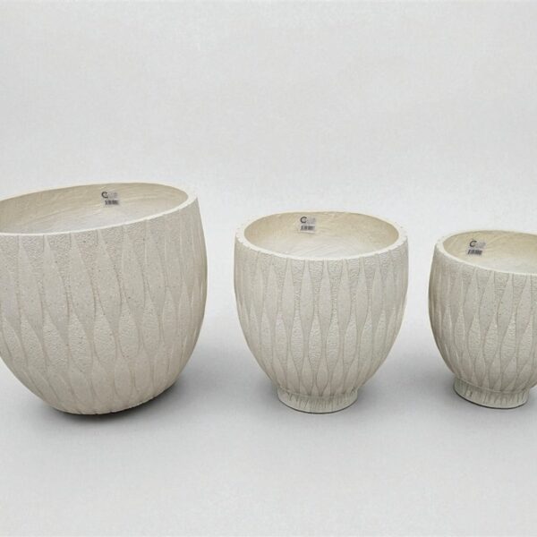 סט *3 בתי עציץ 38*44*44 פנינה