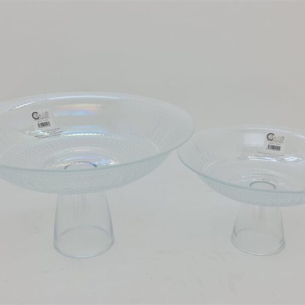 קערת זכוכית עם רגל 30סמ. לוסטר