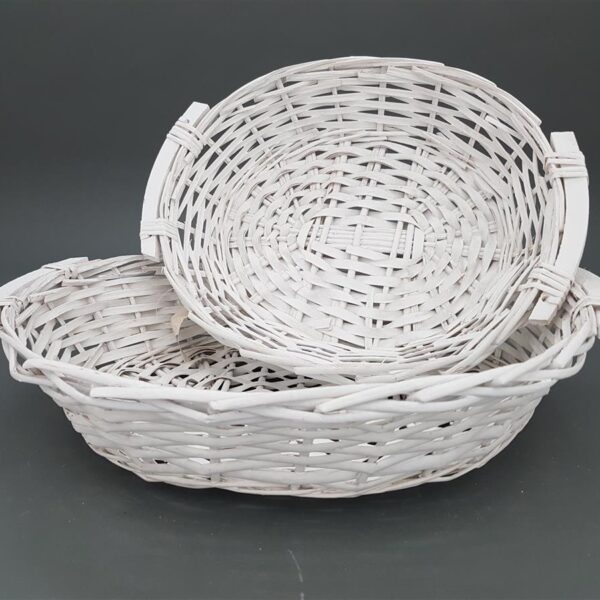 סלסלה אובלית לבנה 9*30*35