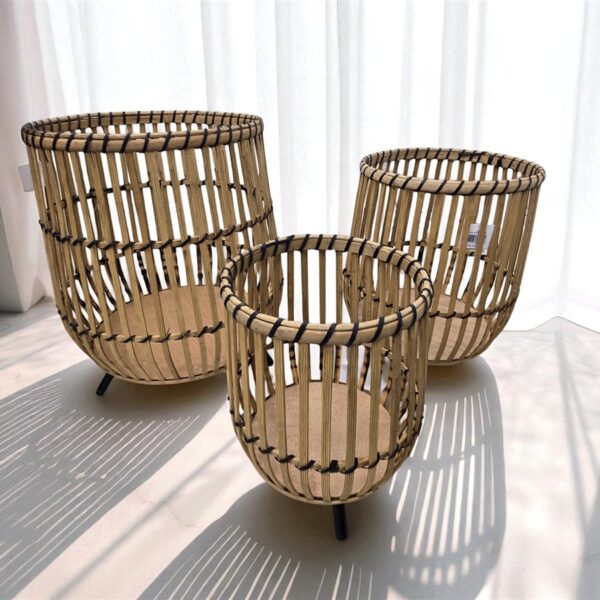 14780-06 סט *3 בית עציץ במבוק  טבעי 46*42