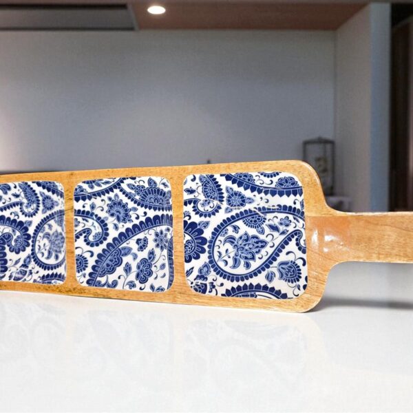 קברט *3 עץ אמייל כחול 13*49