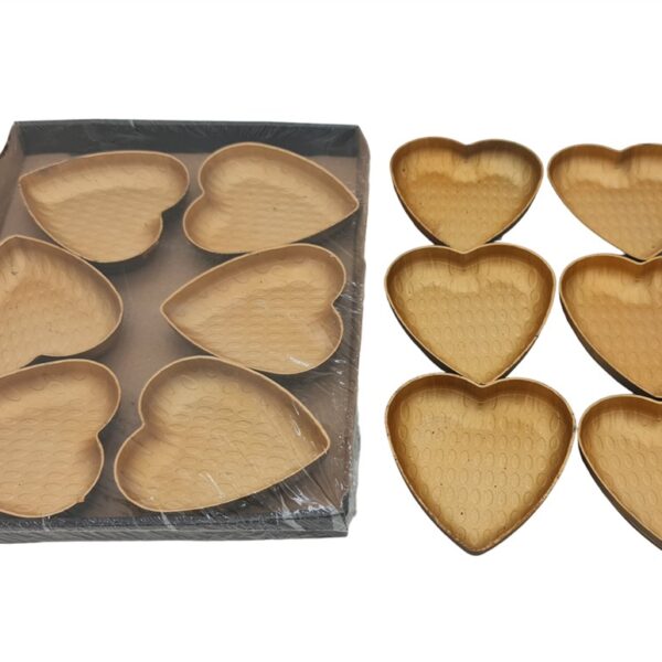 סט *6 לבבות זהב 11*10