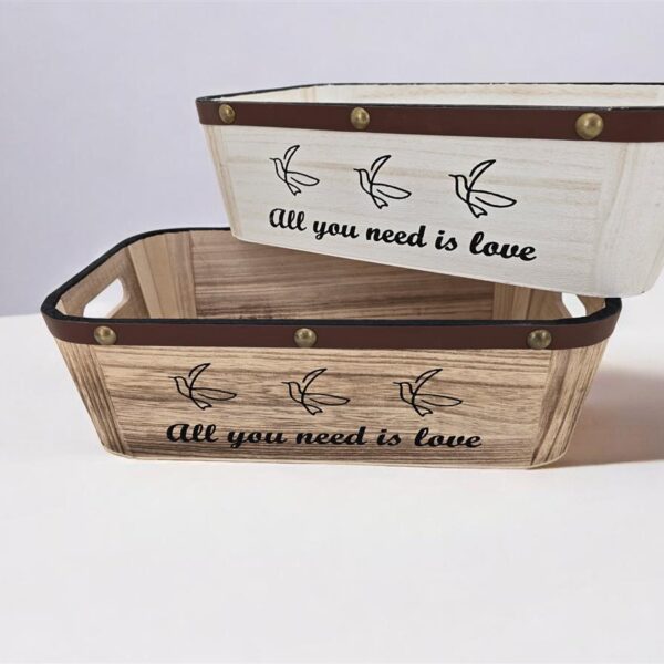 מגש עץ עם ידיות שרוף 11*20*36