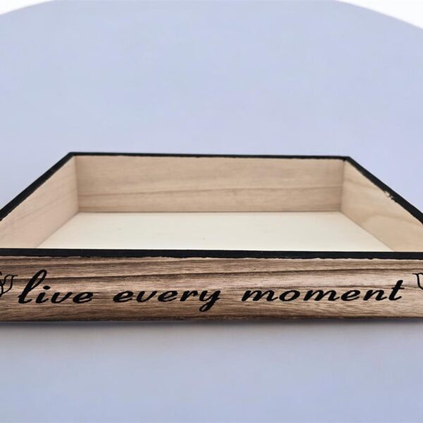 מגש עץ גב גבוה שרוף 5/7*26*36