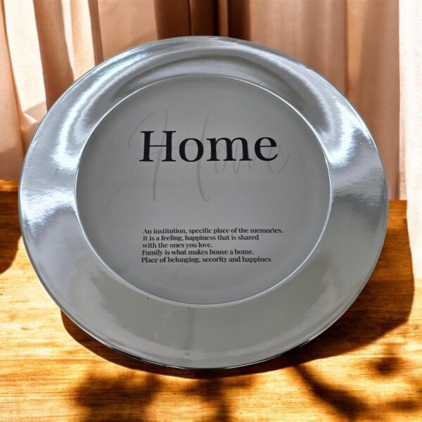 מגש עגול HOME כסף 33סמ.