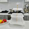 מעמד 3 קומות מרובע פורצלן לבן 20*26